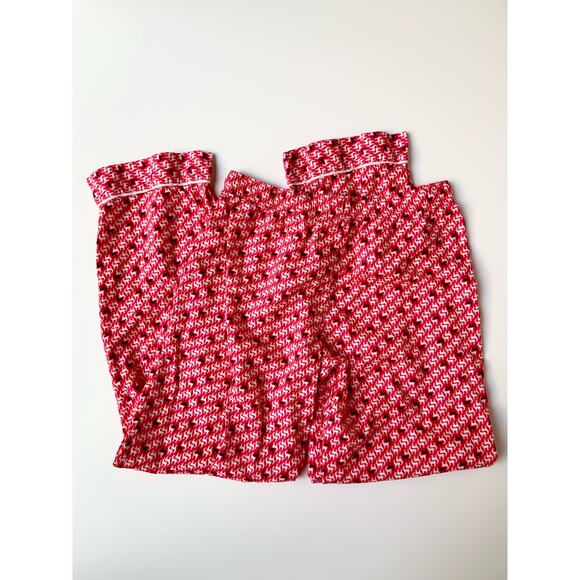 Victoria's Secret The Dreamer Red White Reindeer Print Flannel Pajama Set Small - Picture 10 of 11